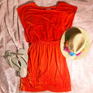 L8ter orange spring/summer dress, Med.